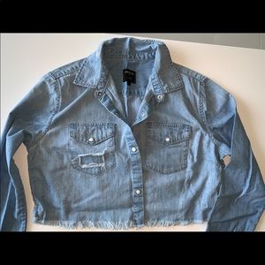 Crop top Jean button up